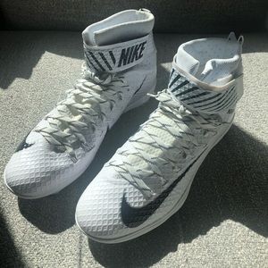 Men’s White Nike Lunarbeast Elite Football Cleats